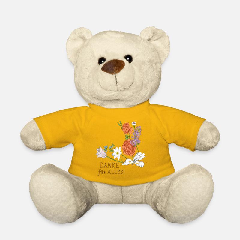 Blumenstrauß Danke - Teddy - Sonnengelb