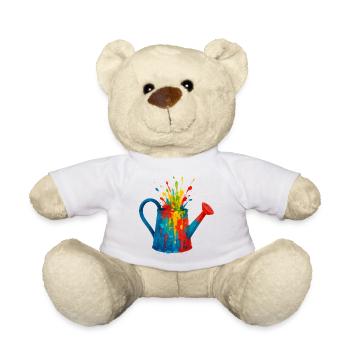 Gießkannenspritzer Aquarellmalerei Gartenarbeit - Teddy - Sonnengelb - Vorne