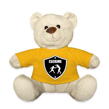 Fencing Coat of Arms: the shield of competitors - Teddy Bear - sun yellow - Front