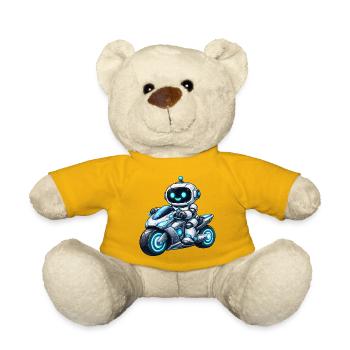 Roboter auf Motorrad - Teddy - Sonnengelb - Vorne