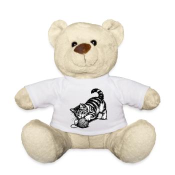 Verspieltes Kätzchen und Garn - Teddy - Sonnengelb - Vorne