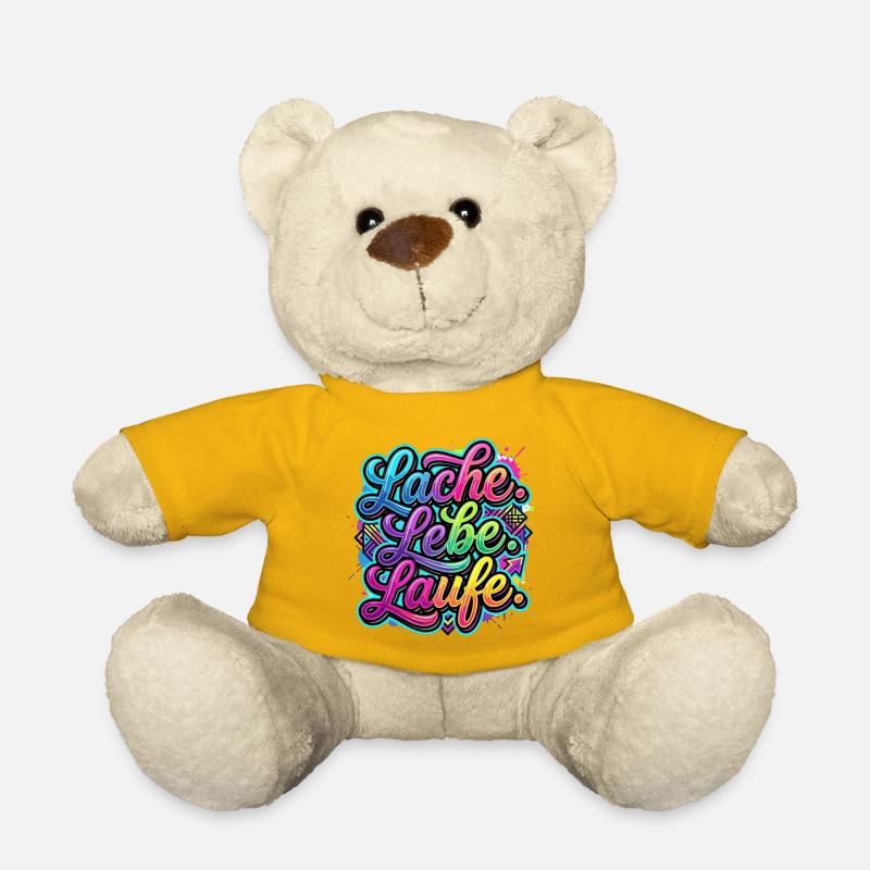 Laugh Live Run Graffiti - Teddy Bear - sun yellow