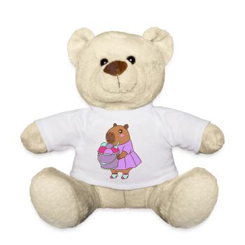 Kawaii Cute Capybara Sweet Treat –Summer art - Teddy Bear - sun yellow - Front