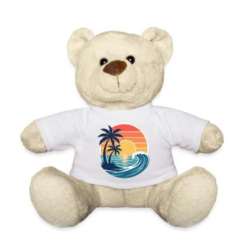 Sunset Beach Palms - Teddy Bear - sun yellow - Front