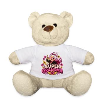 Super Grandma - Héroïne de comic super-héros drôle de mamie - Nounours - jaune soleil - Devant