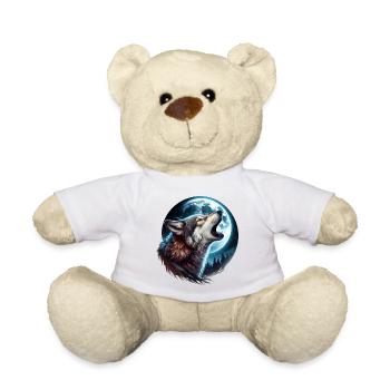 Wolf heult den Vollmond an - Teddy - Sonnengelb - Vorne
