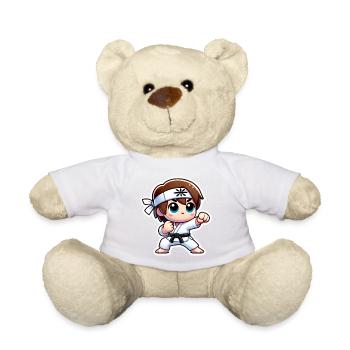 Kriegerkind mit Karate-Outfit - Teddy - Sonnengelb - Vorne
