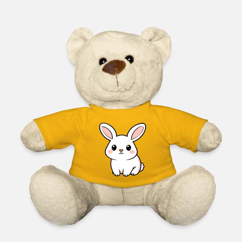 Weisses Kaninchen - Teddy - Sonnengelb