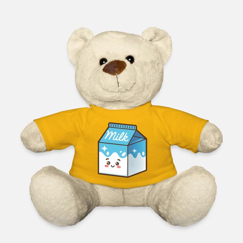 Kawaii Milch Karton - Teddy - Sonnengelb