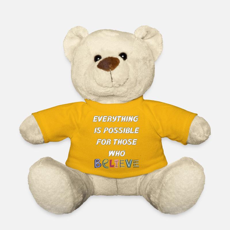 Tout est possible à celui qui croit - Nounours - jaune soleil