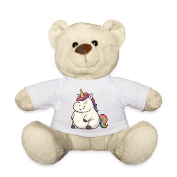 Lustiger Einhorn Cartoon-Design - Teddy - Sonnengelb - Vorne