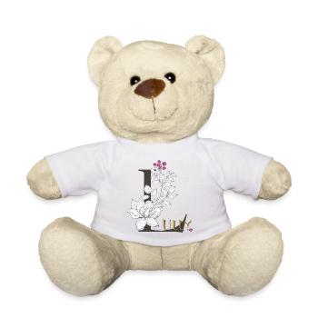 Letter L Lilly - Teddy Bear - sun yellow - Front