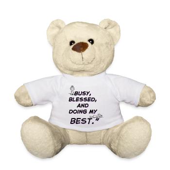 Busy and Doing My Best - Teddy Bear - sun yellow - Front