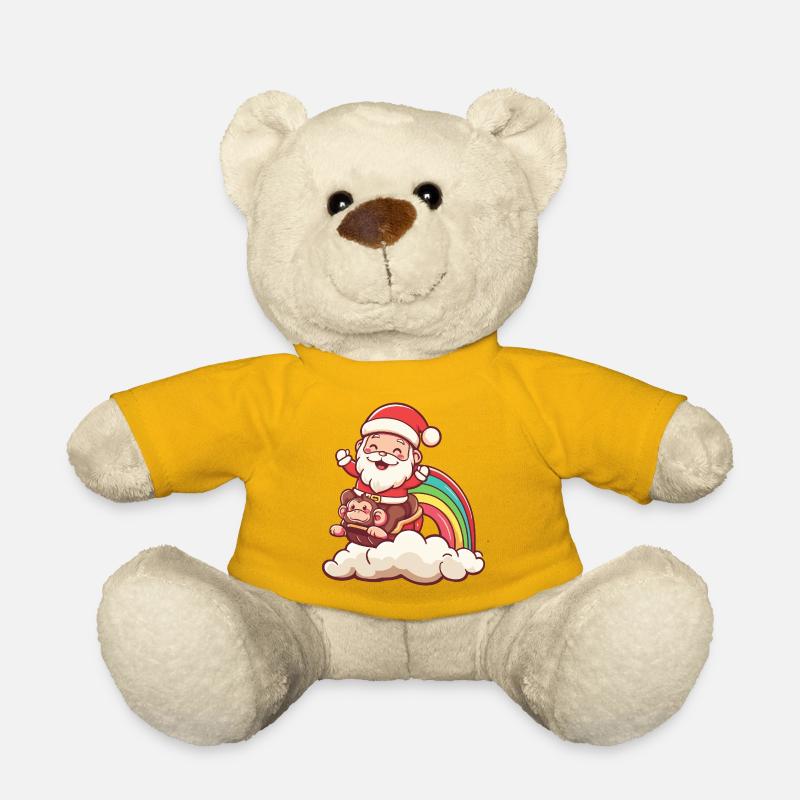 Affe Weihnachtsmann Weihnachten - Teddy - Sonnengelb