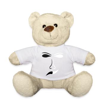 Abstrakte Gesichtslinien Kontrast Maske - Teddy - Sonnengelb - Vorne