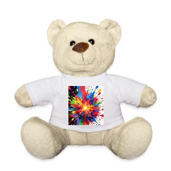 Color explosion print design - Teddy Bear - sun yellow - Front