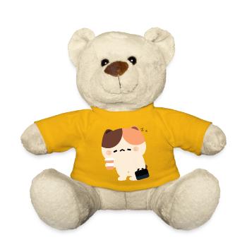 Tired Tortiie Cat - Teddy Bear - sun yellow - Front