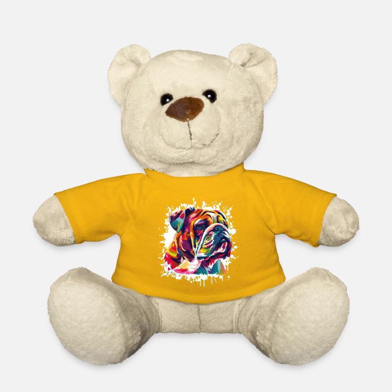 Hund Dog Kunst Graffiti - Teddy - Sonnengelb