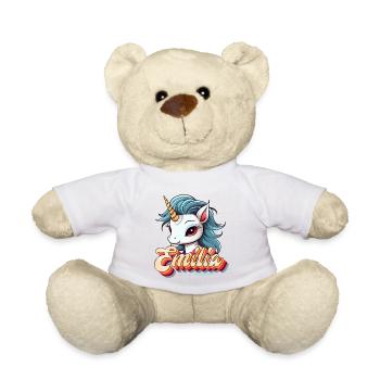 Emilia, maiden name, favorite name - Teddy Bear - sun yellow - Front