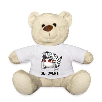 Cute cartoon zebra funny hurdles get over - Teddy Bear -  - Front