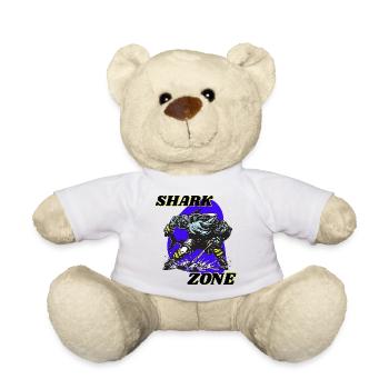 Eishockey Tor Puck hai angriff Shark Skater sport  - Teddy Bear - sun yellow - Front