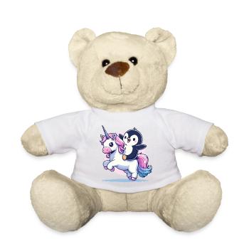 Le manchot chevauche la licorne - Nounours -  - Devant