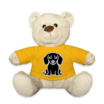 Dackel Hund Welpe Cartoon - Teddy - Sonnengelb - Vorne