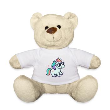 Licorne arc en ciel lunettes soleil - Nounours - jaune soleil - Devant