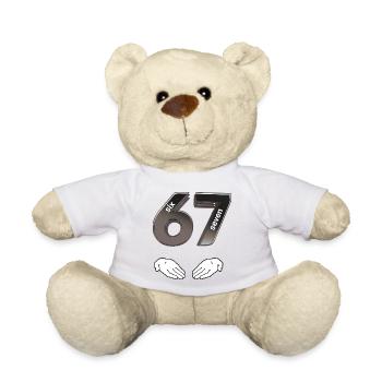 Six Seven 6 7 Drôle 67 Gen Alpha Slang - Nounours - jaune soleil - Devant