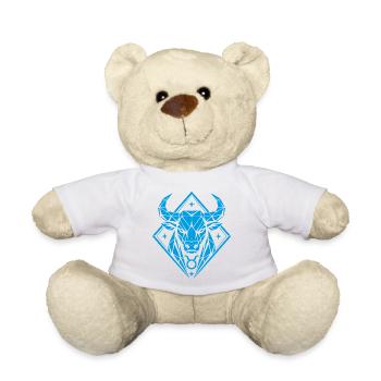 Geometric Bull - Pure Strength - Zodiac Sign Taurus - Teddy Bear - sun yellow - Front