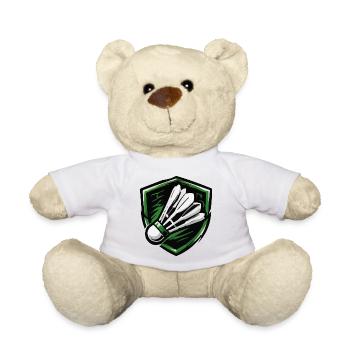 Badminton Shield Emblem - Teddy Bear - sun yellow - Front