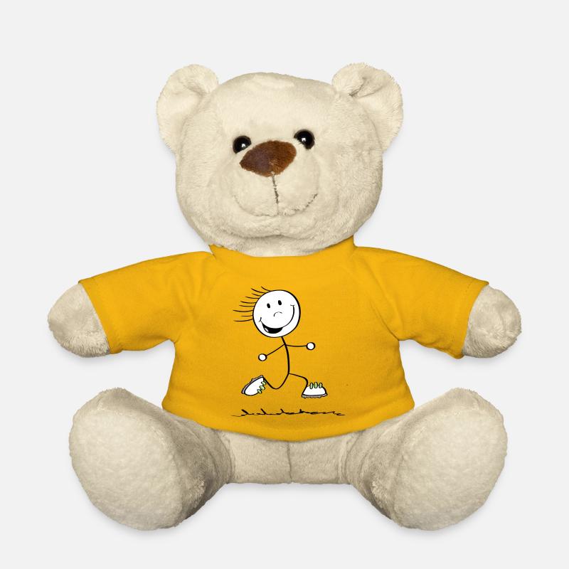 Running Strichmännchen - Läufer - Jogging - Teddy - Sonnengelb
