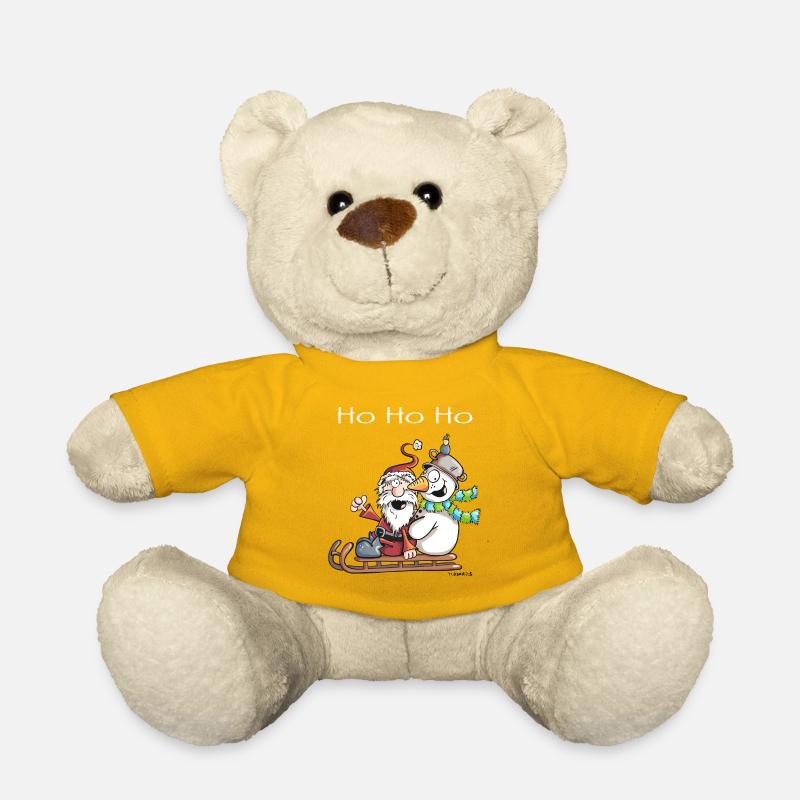 Weihnachtsmann und Schneemann - Comic - Teddy - Sonnengelb
