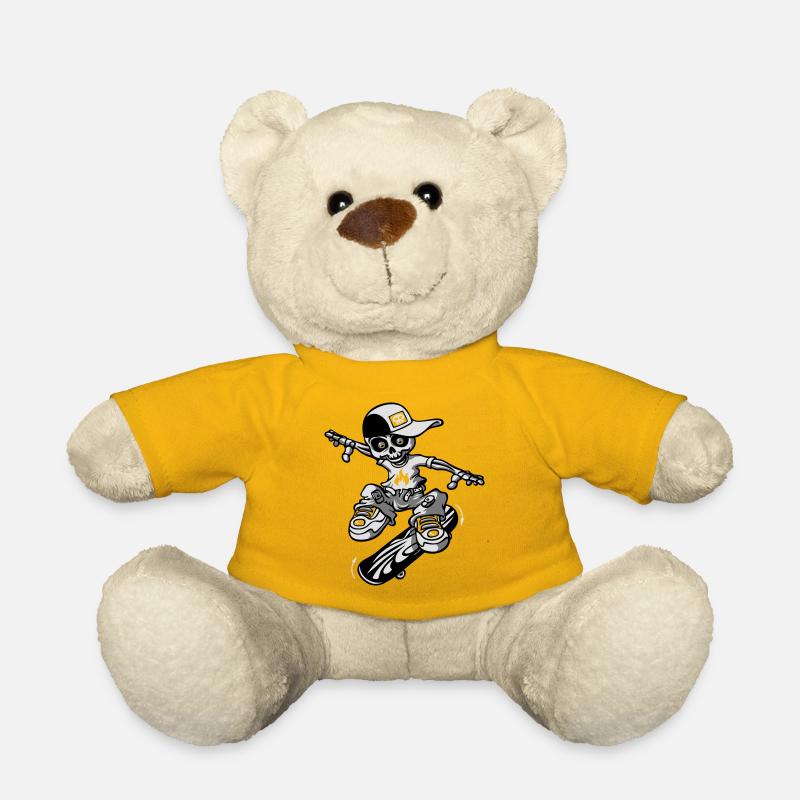 Skeleton and skateboard flex - Teddy - Sonnengelb