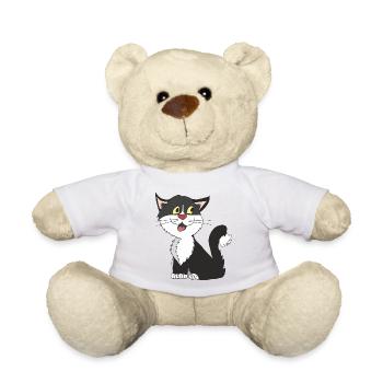 katze schwarz weiss - Teddy - Sonnengelb - Vorne