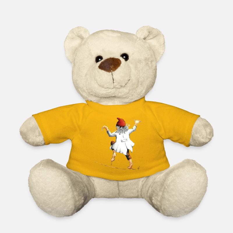 Dwarf Dr. Ciro - The Dancing Gnome - Teddy Bear - sun yellow