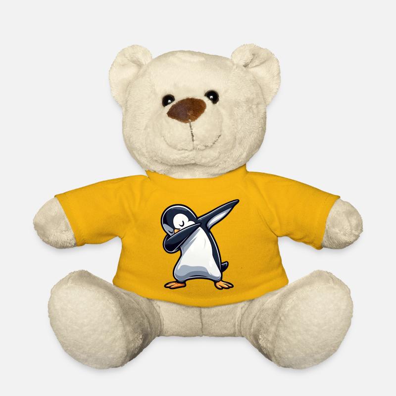 Cooler Pinguin Dabbing Tanzen Entspannt Spass - Teddybjørn - sol-gul