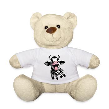 Springendes Kälbchen - Lustiges Kuh Kalb Design - Teddy - Sonnengelb - Vorne