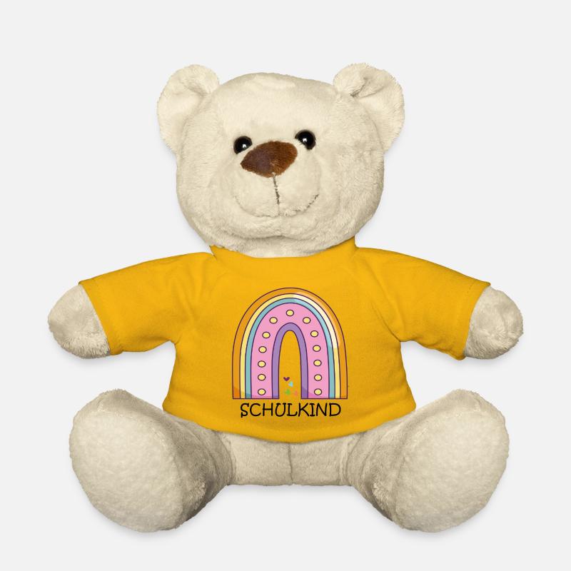 Schulkind Regenbogen - Teddy - Sonnengelb