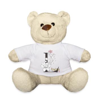 Letter L Luisa - Teddy Bear - sun yellow - Front