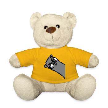 Llama Alpaca Head Sunglasses Cool Gray Funny Cute - Teddy Bear - sun yellow - Front