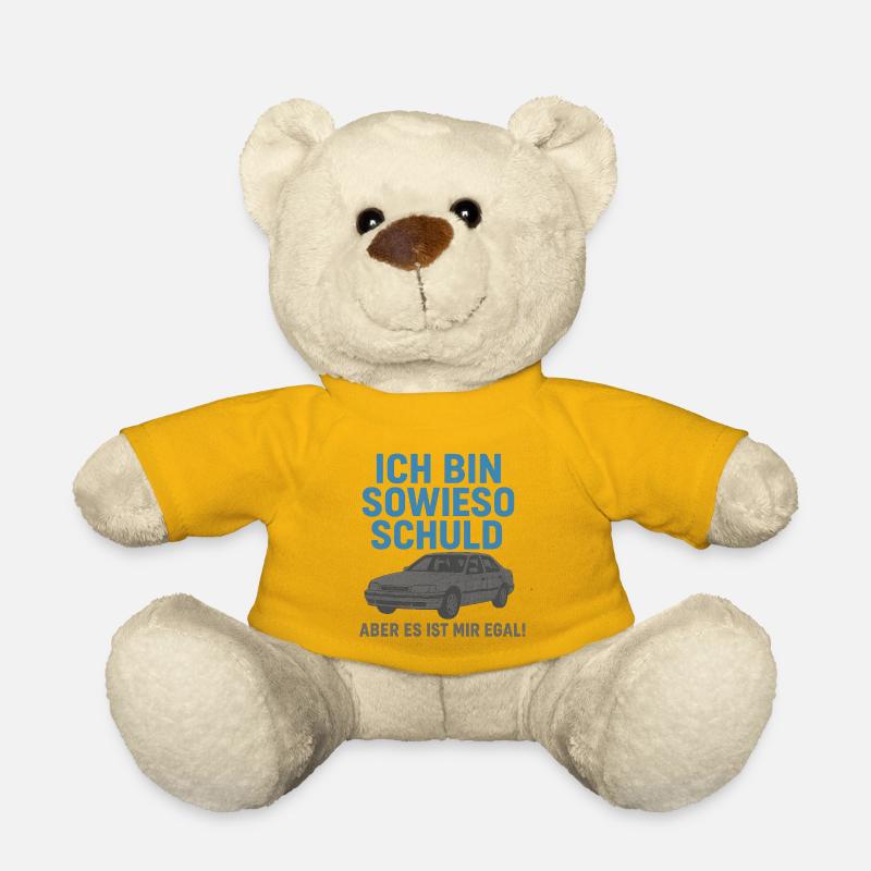 Ich bin sowieso Schuld – Lustiges Auto-Shirt - Teddy - Sonnengelb