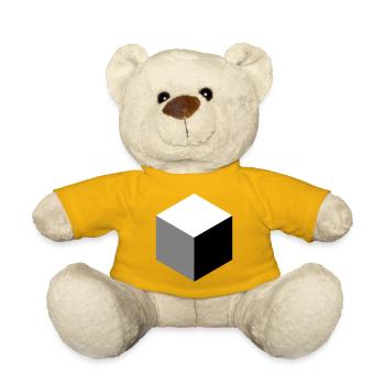 Geometrische Würfel-Silhouette - Teddy - Sonnengelb - Vorne