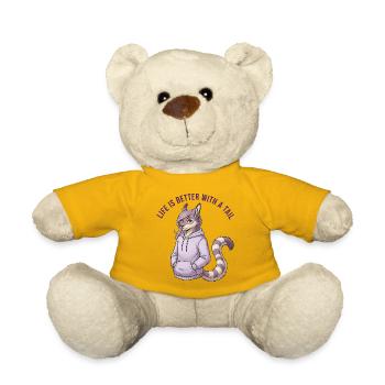 Life Is Better With a Tail - Teddy Bear - sun yellow - Front