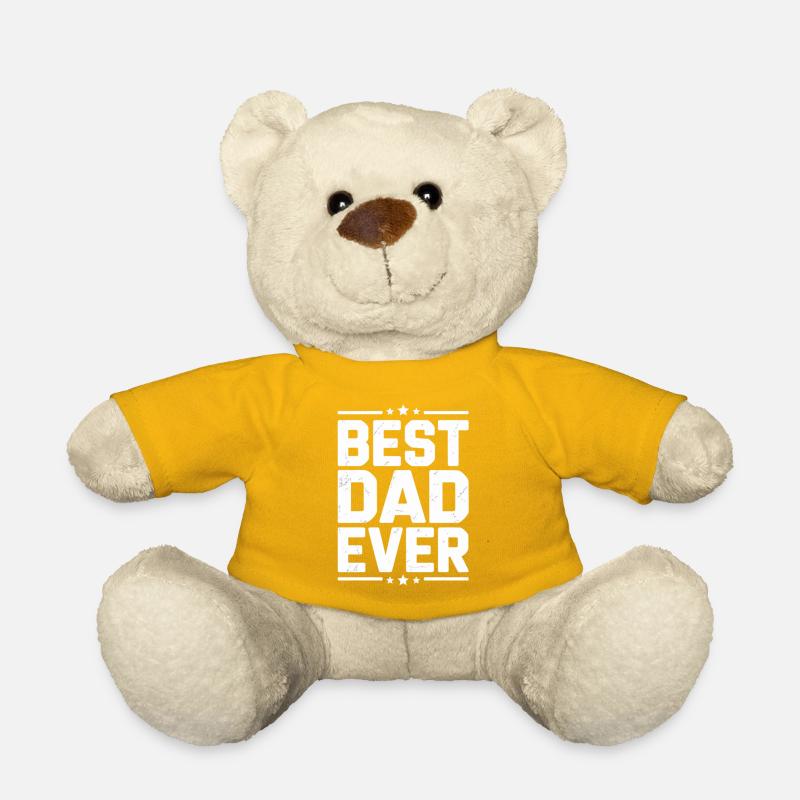 Best Dad Ever Groß Typo - Teddy - Sonnengelb