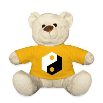 Hex Cutout Yin Yang - Teddy Bear - sun yellow - Front