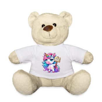 Rainbow Unicorn with No Sign - Teddy Bear - sun yellow - Front