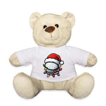 Balle de golf de Noël drôle pour les golfeurs - Nounours - jaune soleil - Devant