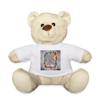 Human Rights Instead of Right-Wing People Statement - Teddy Bear - sun yellow - Front