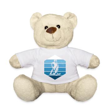 Clear floorball message - Teddy Bear - sun yellow - Front